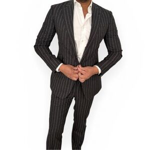 New Paul Stuart Phineas Cole Chalk Stripe Suit| 100%Wool | Size 38-32 | $4000